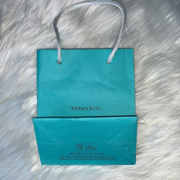 Authentic Tiffany & Co. Gift Bag 6" x 5" x 3" - Picture 7 of 8